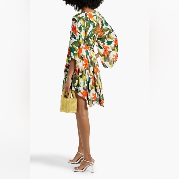 ALICE + OLIVIA Marva Floral Print Multicolor Tropical Belted Mini Dress Sz. XS - Picture 2 of 15